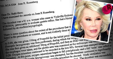 Joan Rivers Medical Files Secrets