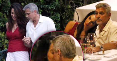 //Amal clooney red top date george pp