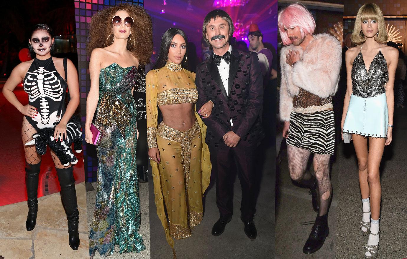 Stars Halloween Dress Up Amal Clooney 1970s Adam Levine In Drag