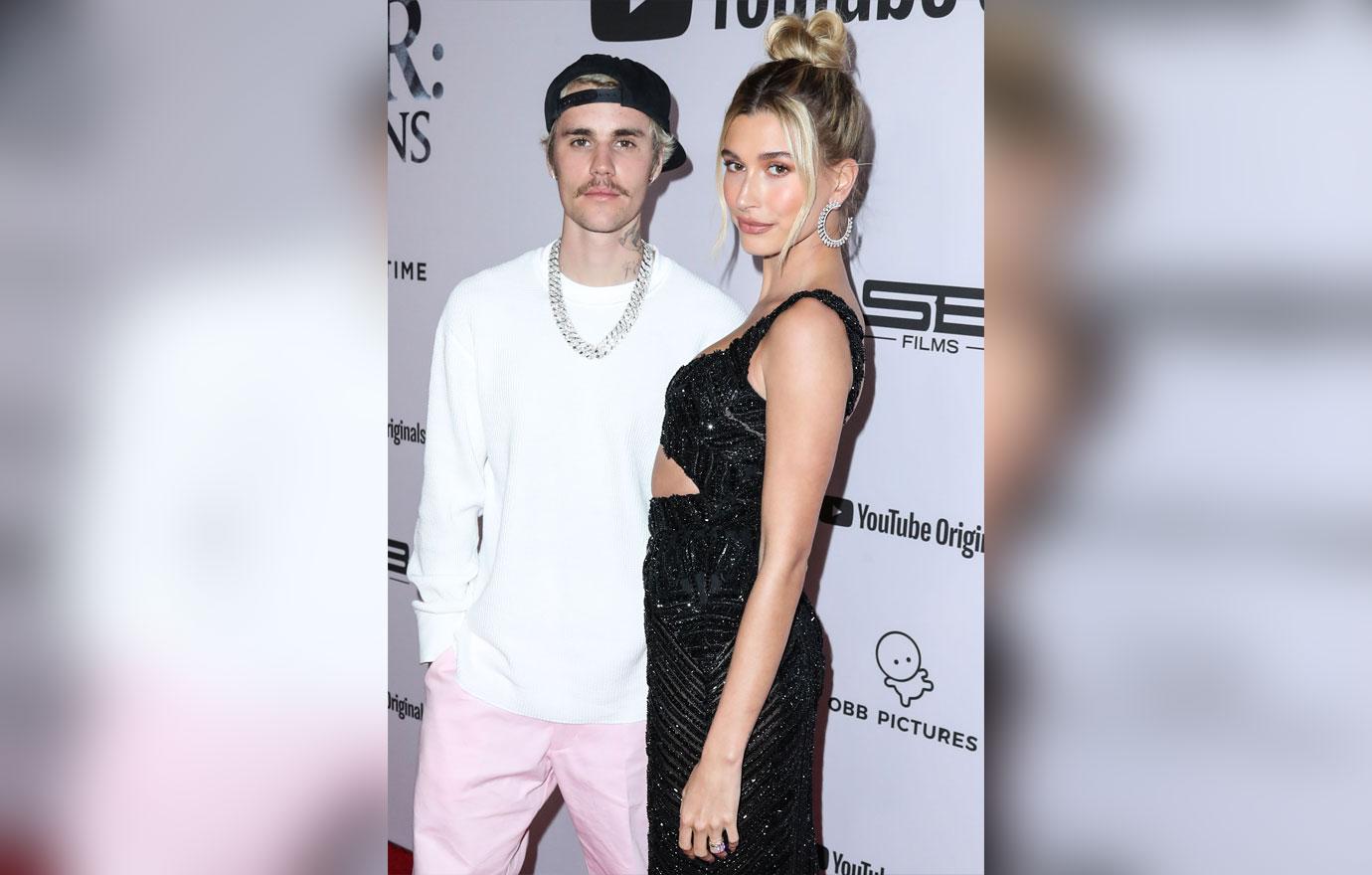 justin hailey bieber photos babysitting niece baby  iris stroller