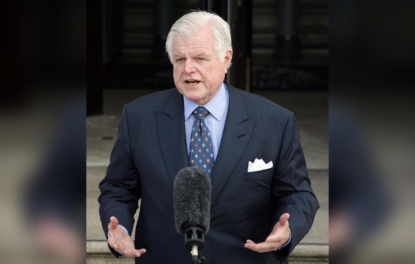 US Senator Ted Kennedy at Stormont's Parliament Buildings in Belfast, Northern Ireland