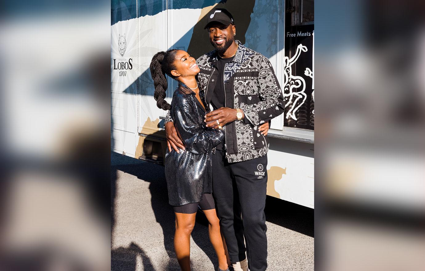 dwayne wade and gabrielle union celebrate the cube with lobos