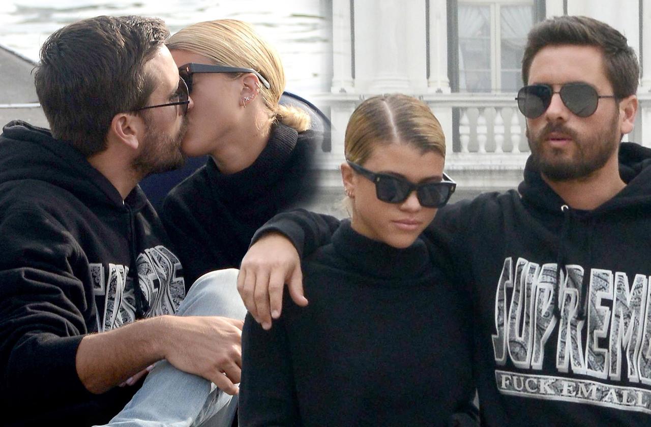 Scott Disick Sofia Richie Kissing Venice