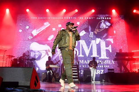 curtis jackson cent performing bmf premiere concert