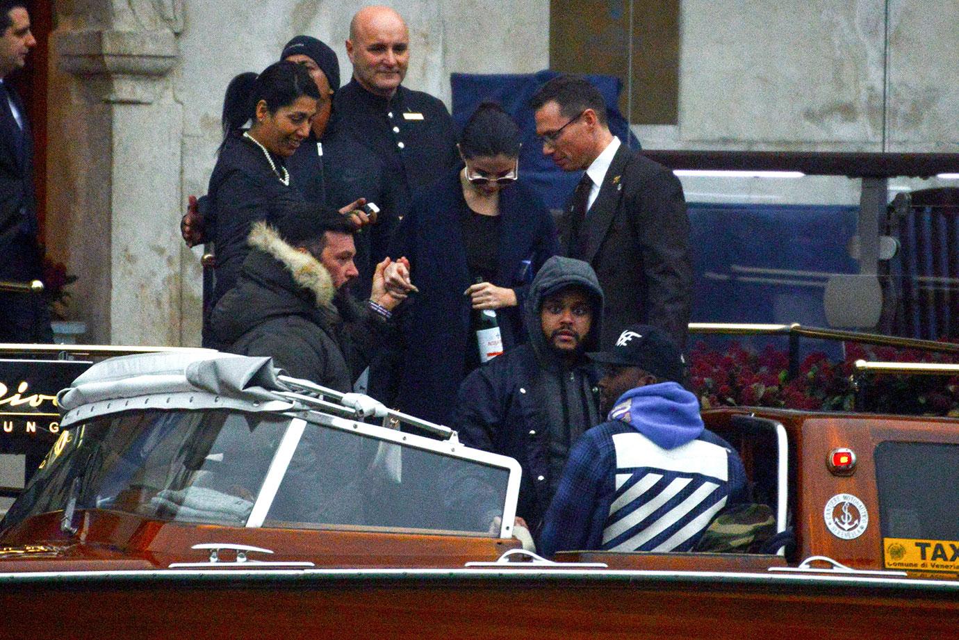 //selena gomez the weeknd kissing venice italy boat vacation