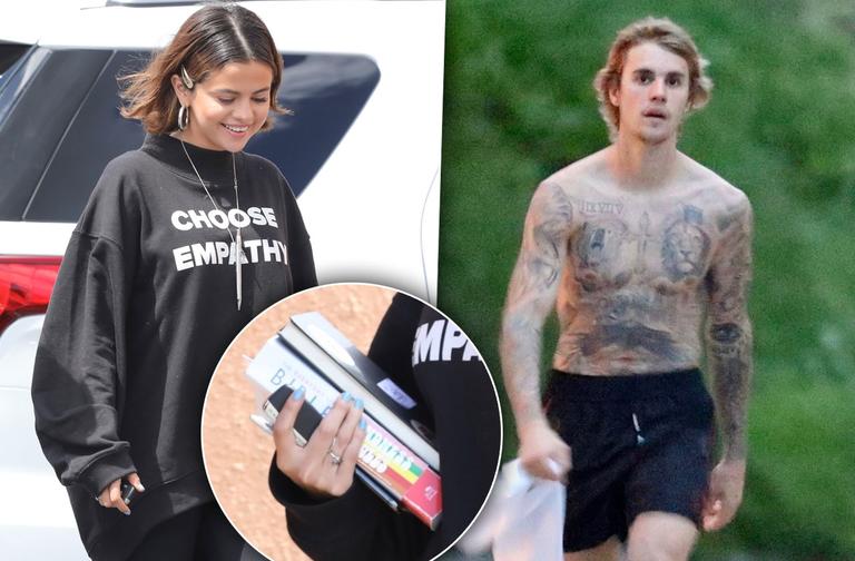 Selena Hugs Bible, Justin Shows Off Tattooed Abs After Breakup