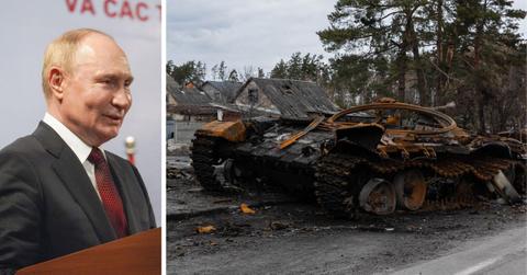 Composite photo of Vladimir Putin