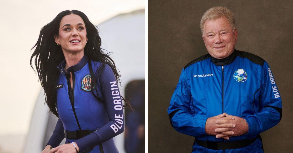 Split photo of Katy Perry, William Shatner