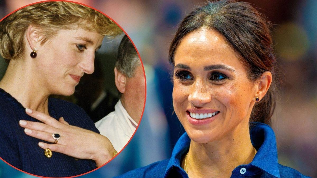 Split photos of Meghan Markle and Princess Diana