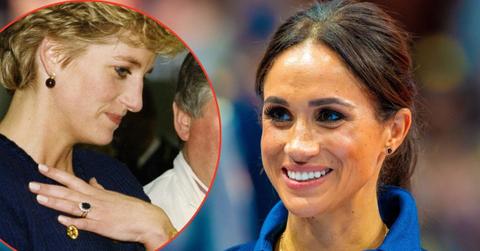 Split photos of Meghan Markle and Princess Diana