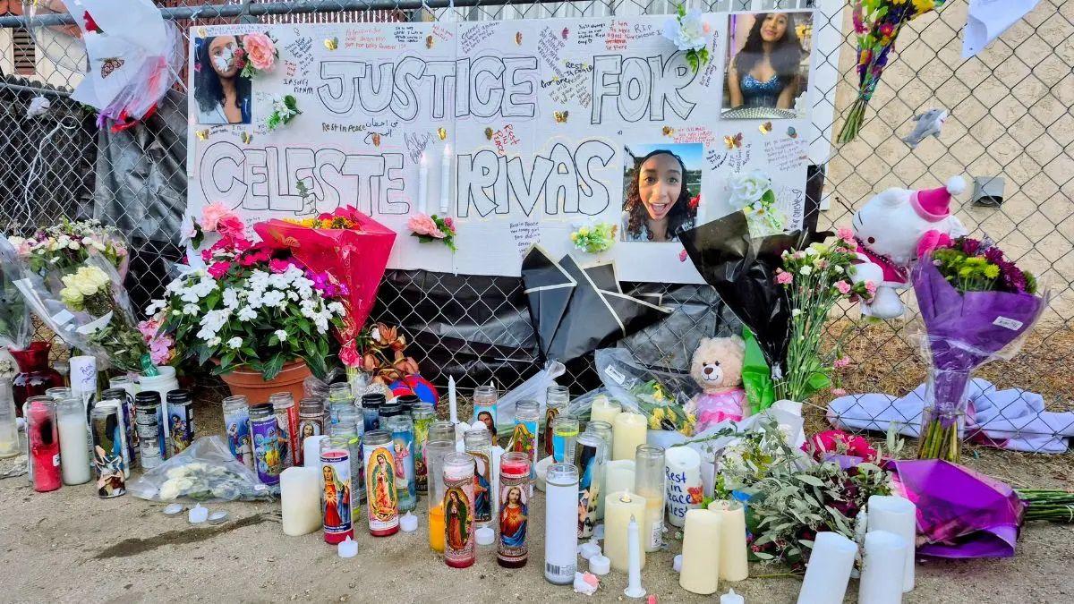 A photo of a memorial for Celeste Rivas Hernandez