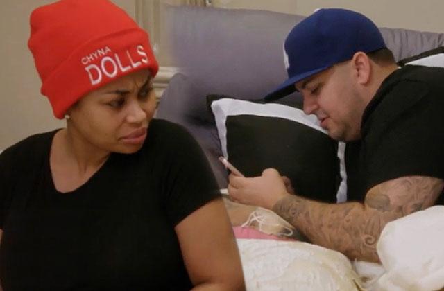 rob kardashian blac chyna phone texting video