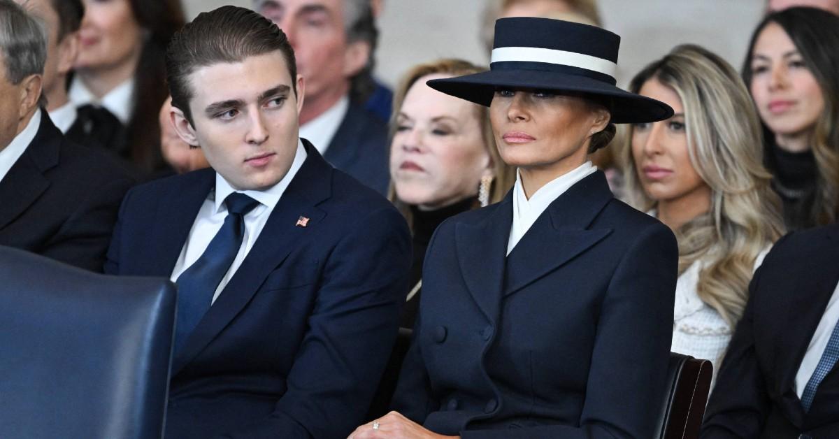 Photo of Barron and Melania Trump