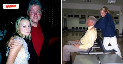 Photos of Bill Clinton and Chauntae Davies