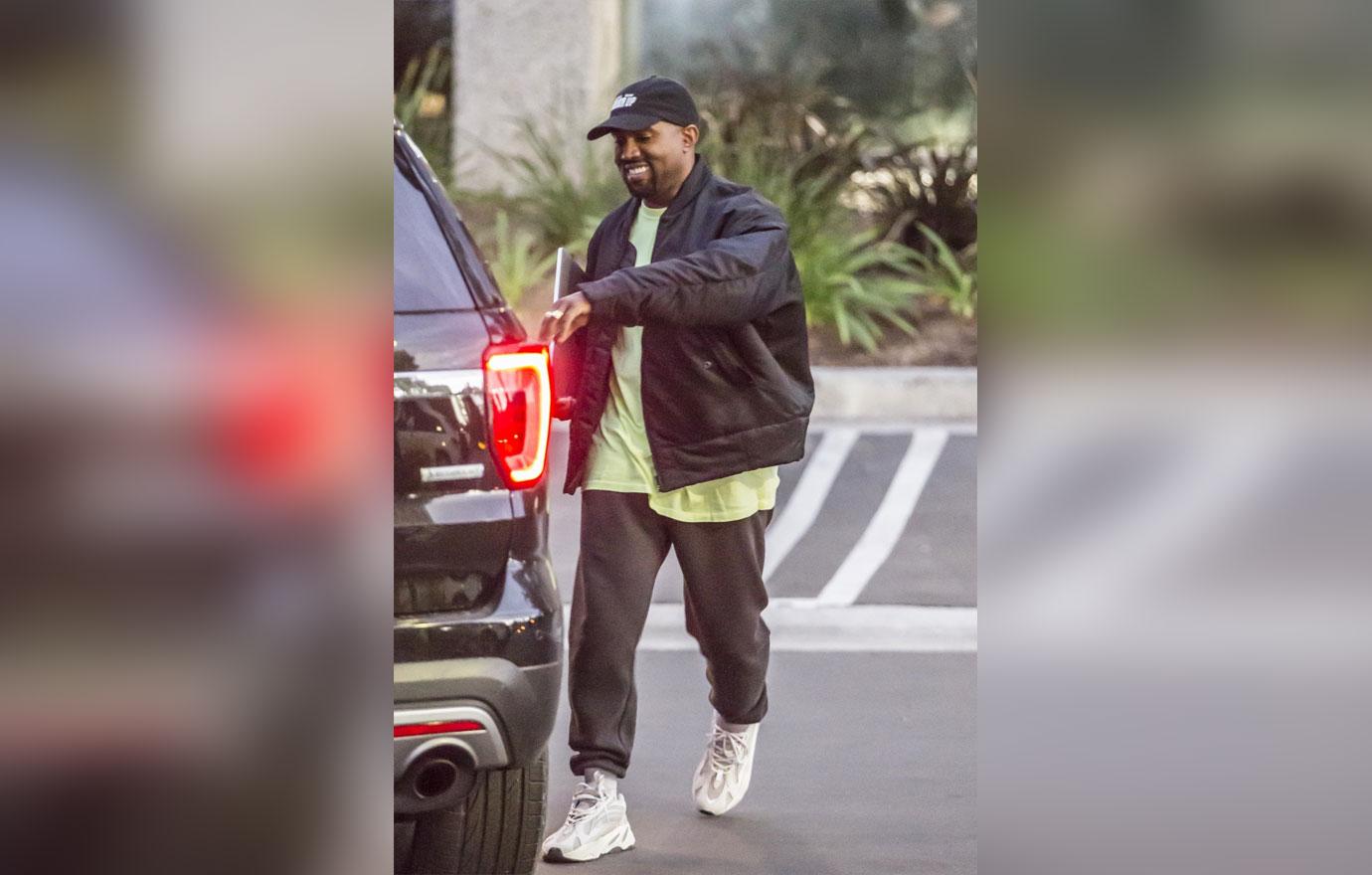 Kanye West Smiles After Baby Chicago