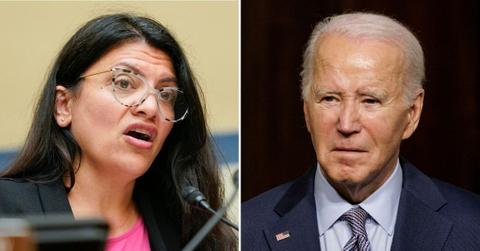 rashida tlaib blames joe biden israel gaza hospital explosion dead