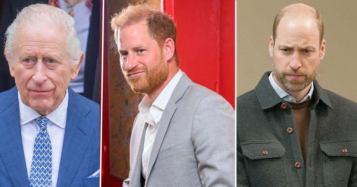 Photo of King Charles, Princes Harry and William