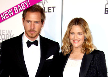 //drew barry birth girl olive