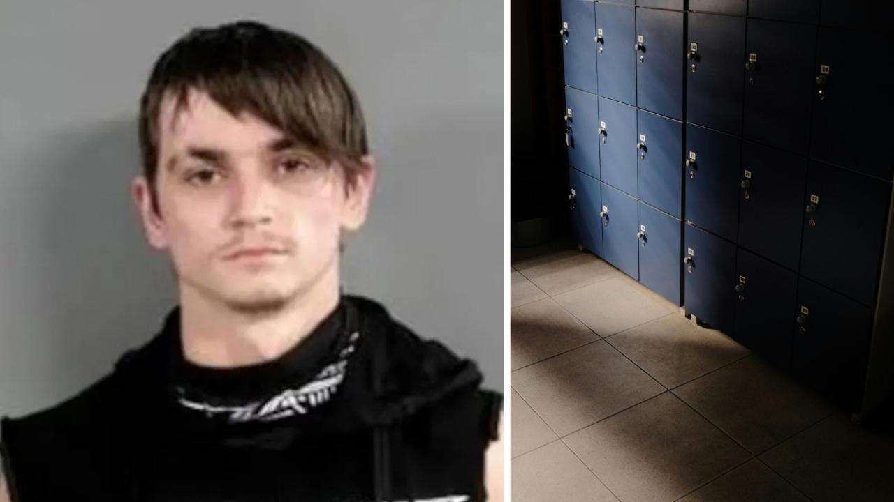 The suspect was allegedly busted looking at women in a locker room.