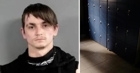The suspect was allegedly busted looking at women in a locker room.