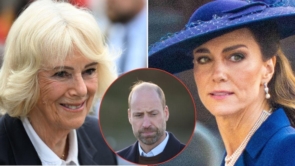 picture of Queen Camilla, Prince William and Kate MIddleton