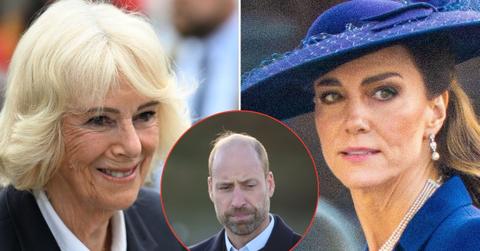 picture of Queen Camilla, Prince William and Kate MIddleton
