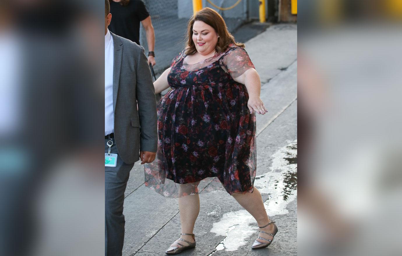 Chrissy Metz smiles dress Jimmy Kimmel