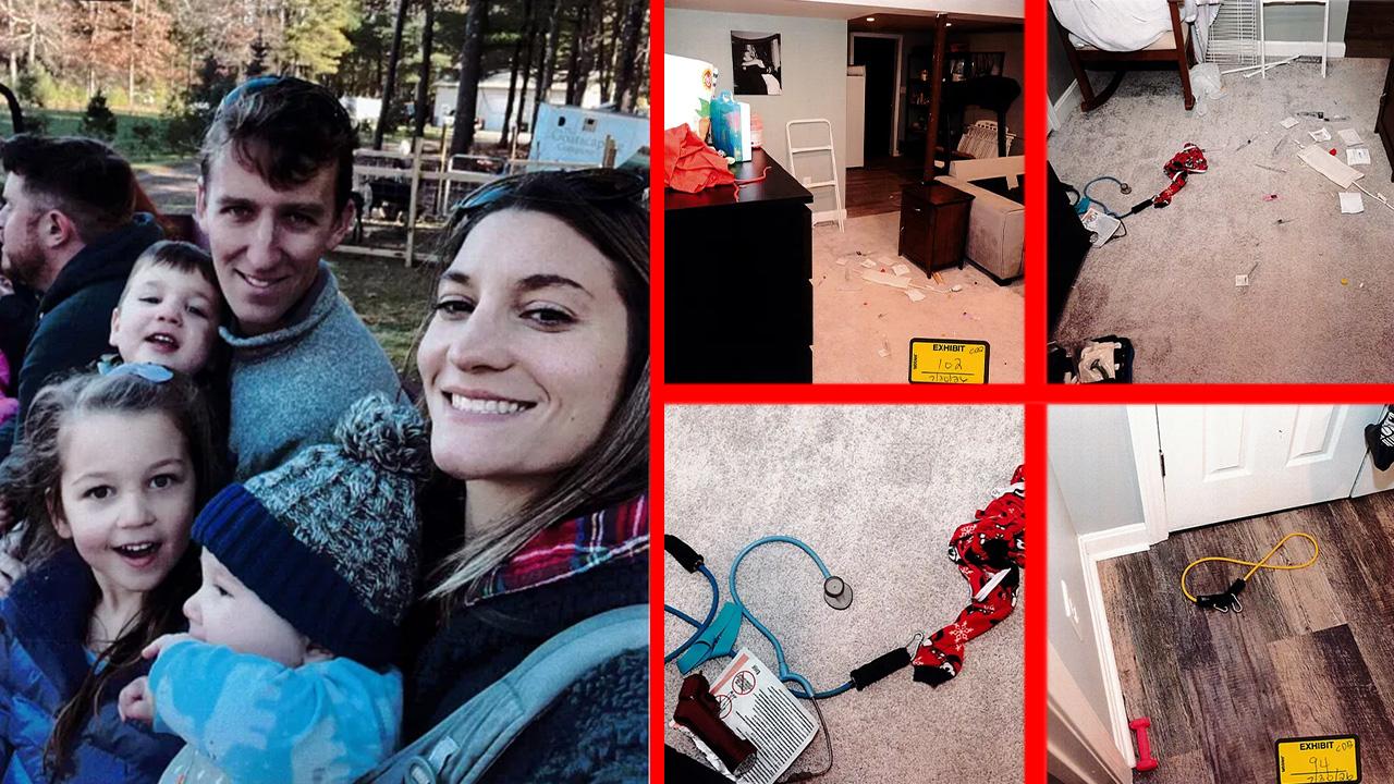 Photos of Lindsay Clancy's home the day her children were killed were displayed in court.