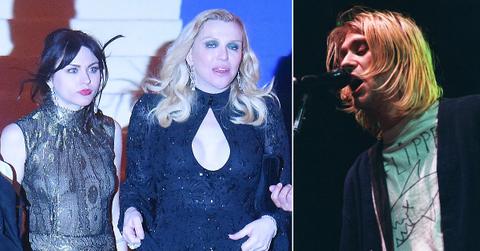 picture of Courtney Love and Francis Bean Cobain and Kurt Cobain