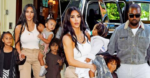 Kanye West, Kim Kardashian & Kids Leave Queens Church Performance