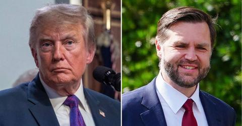split image of Donald Trump and J.D. Vance