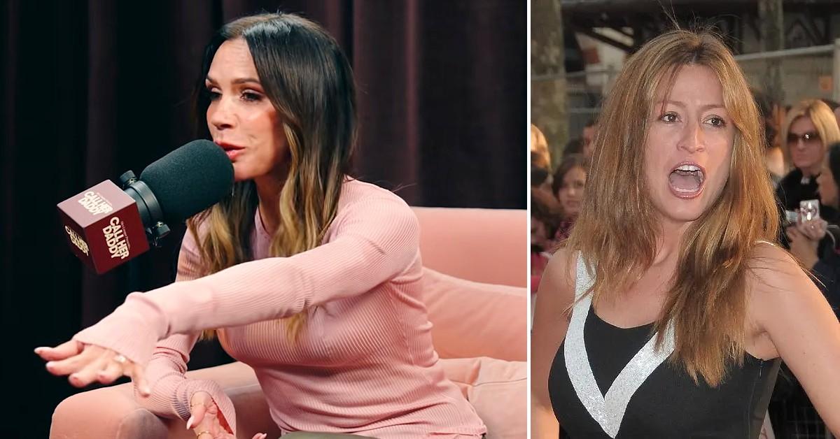Split photo of Victoria Beckham and Rebecca Loos 
