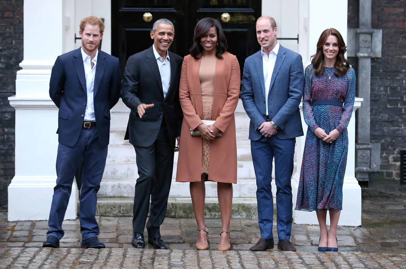 //kate middleton prince william hid painting negro obama visit