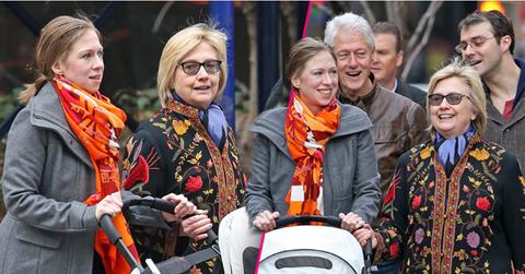 //hillary clinton chelsea clinton baby daughter charlotte walk pp