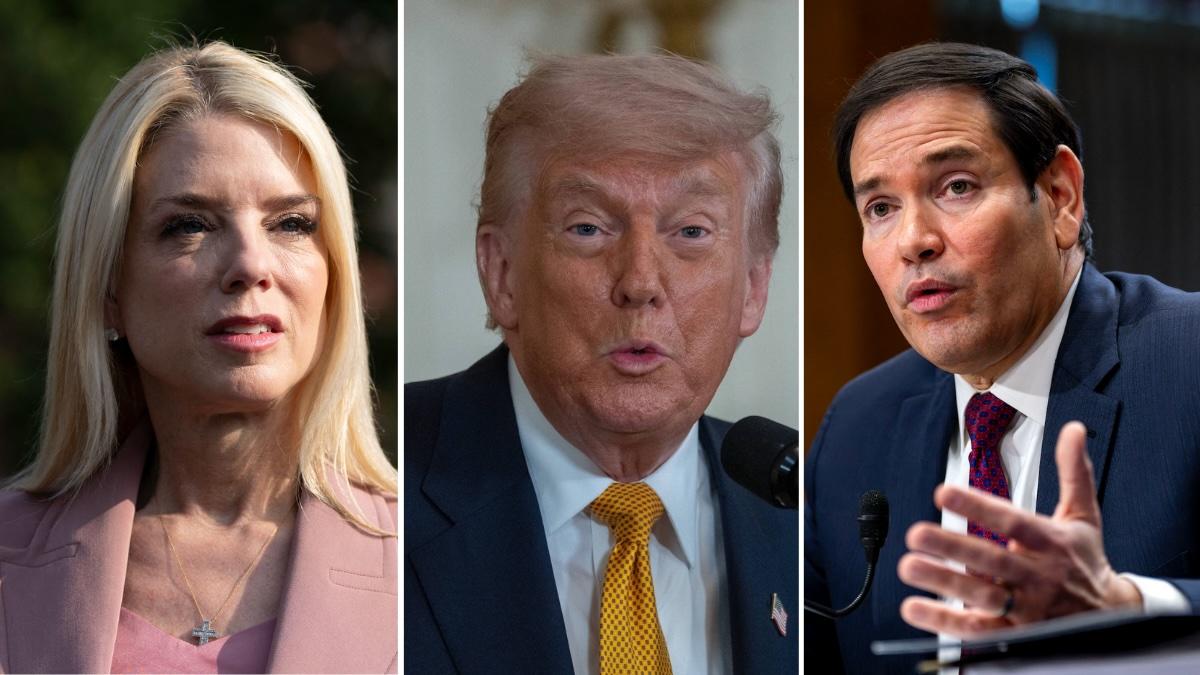 Photo of Pam Bondi, Donald Trump, Marco Rubio