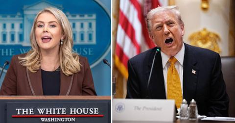 Photo of Karoline Leavitt and Donald Trump