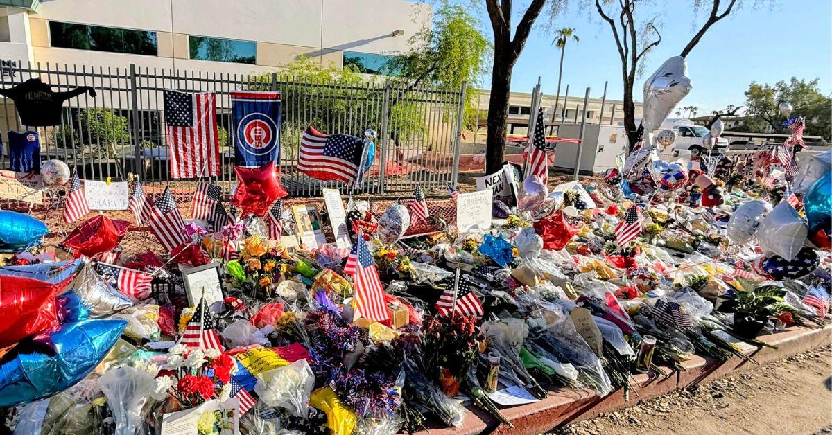 Photo of Charlie Kirk memorial