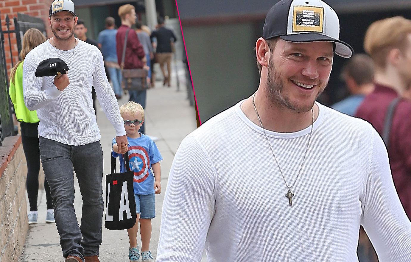 Chris Pratt Takes Son Jack To Church