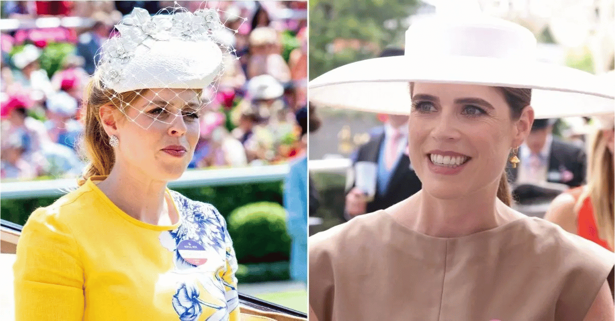 Split photo of Princess Beatrice and Princess Eugenie 
