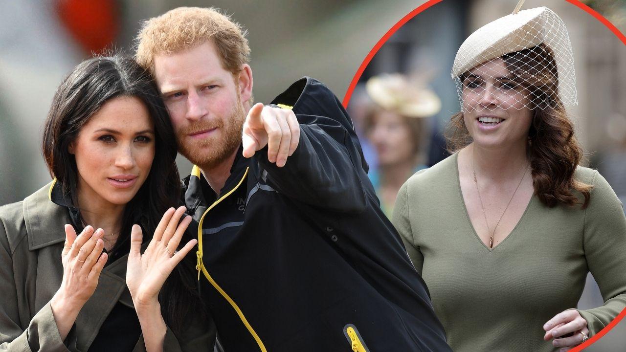 Split photos of Prince Harry, Meghan Markle and Princess Eugenie