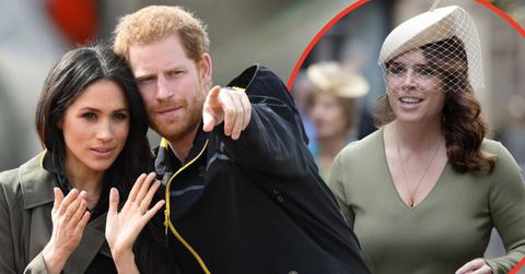 Split photos of Prince Harry, Meghan Markle and Princess Eugenie