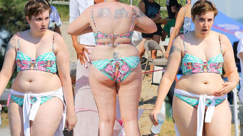 Lena Dunham Flaunts Bikini Body For Charity