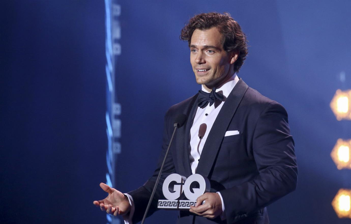 British actor and award winner Henry Cavill is seen on stage during the GQ Men of the Year Award show at Komische Oper on November 8, 2018 in Berlin, Germany.