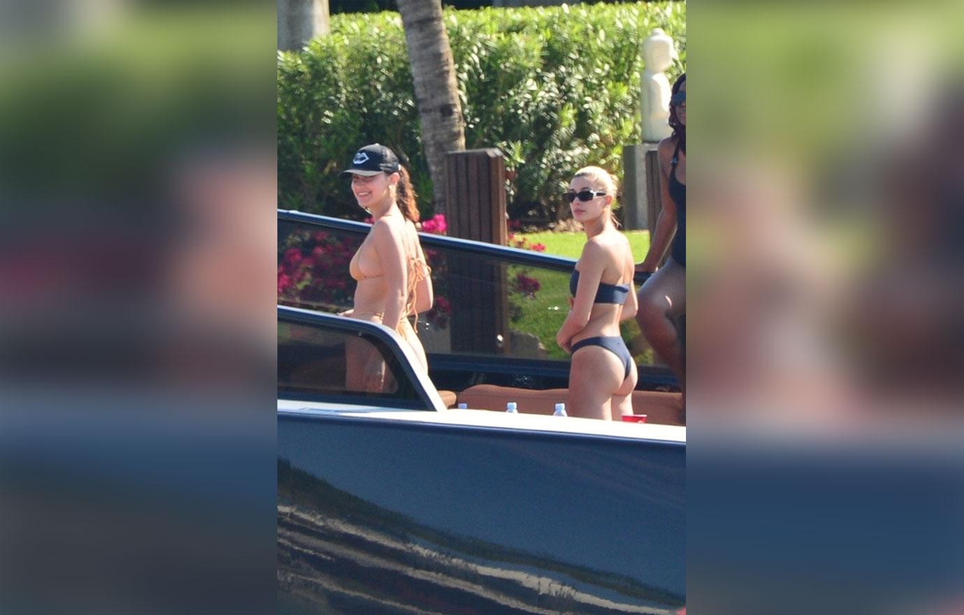 Bella Hadid Bikini Butt Hailey Baldwin