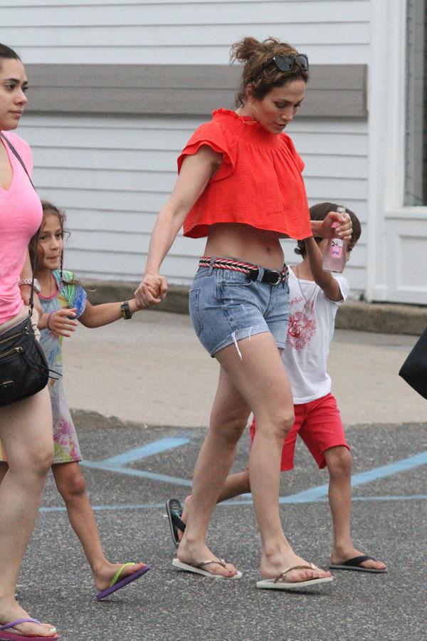 Jennifer Lopez Body Shorts Crop Top Hamptons