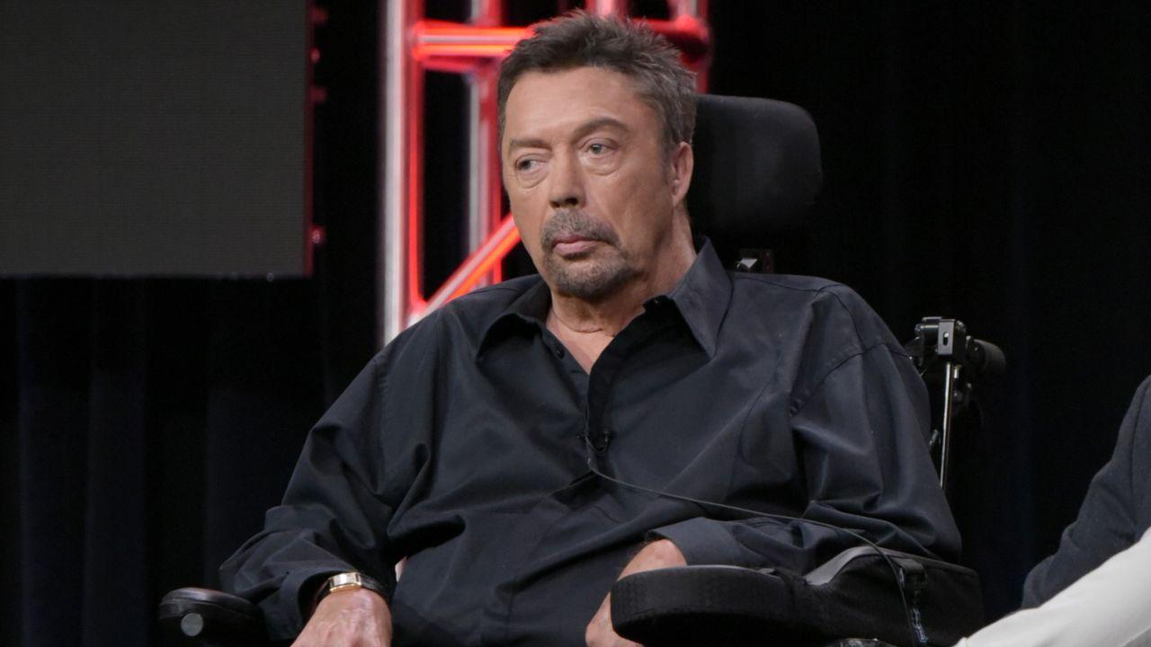 Tim Curry recounted the serious stroke that almost took his life years ago.