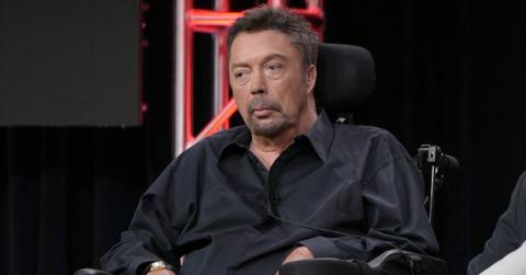 Tim Curry recounted the serious stroke that almost took his life years ago.