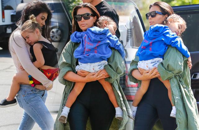 //kim kardashian baby weight yoga pants north west