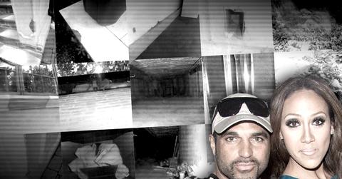 //inside melissa joe gorga house horror new jersey rhonj water damage garbage bags busted pipes stuffed chimney pp sl