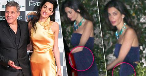 //amal clooney baby bump pp